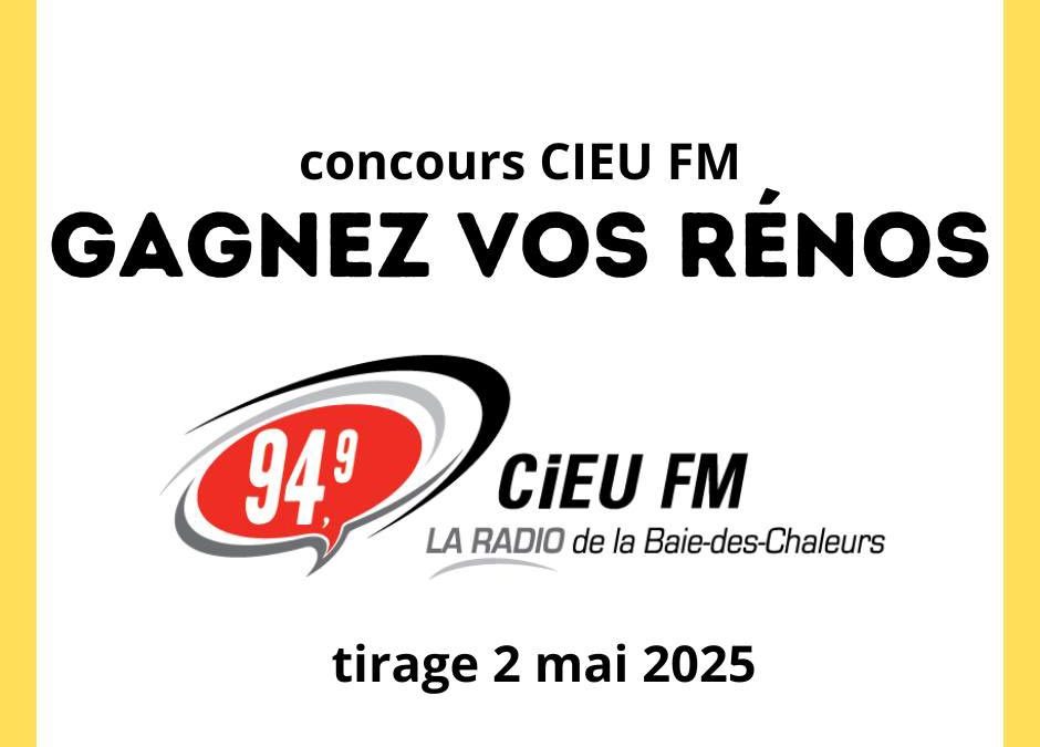 Matériaux Jacques, partenaire du concours de CIEU FM