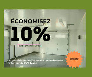 Économisez 10% sur les panneaux de revêtement